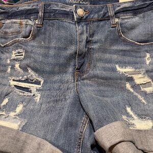 Maurices Boyfriend Distressed Shorts